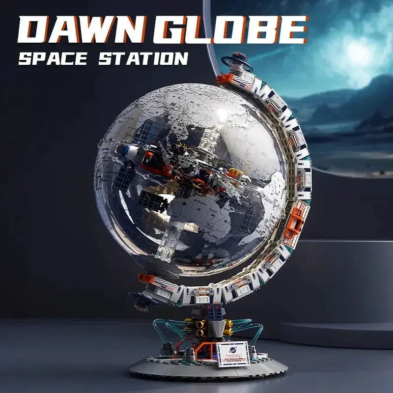 Innovative Space Station Building Blocks Set With Transparent Globe For Children Educational Toy Gift - ToylandEU