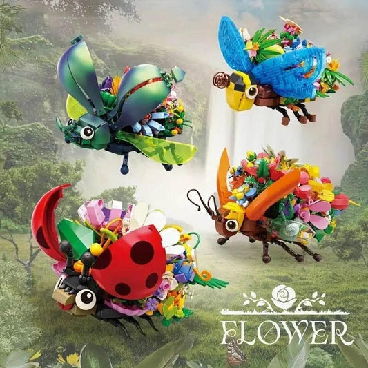  MOC Insect Flower Building Blocks Creativity Ladybug Beetle Bee -  ToylandEU™