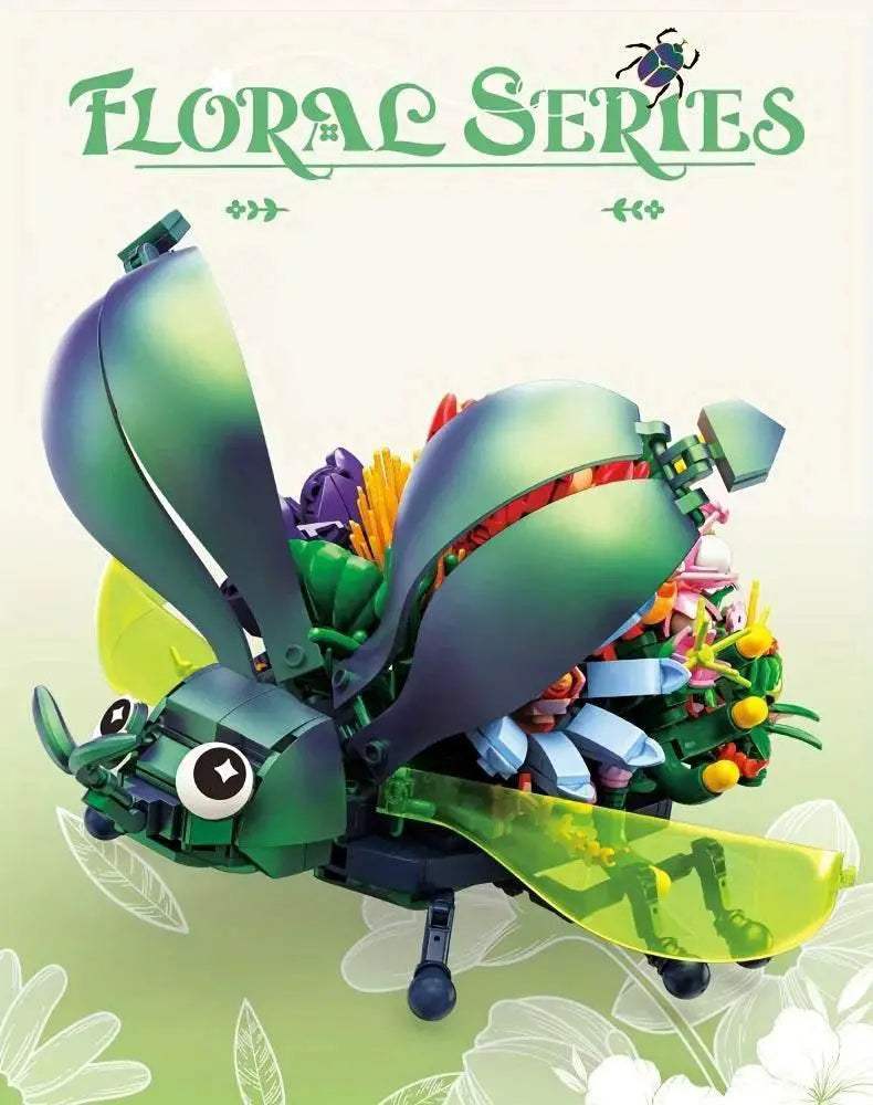 Insect Flower Building Blocks Creativity Ladybug Beetle Bee - ToylandEU