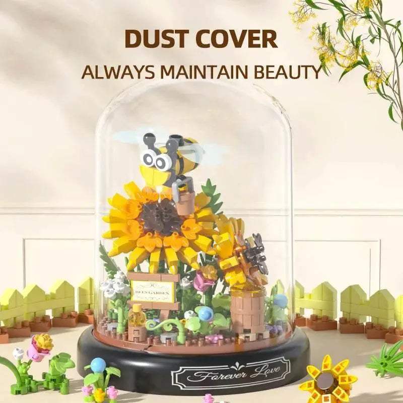 Insect Flower Building Blocks Set Bee Butterfly Potted Model - ToylandEU