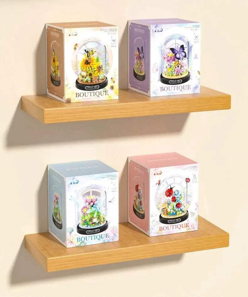 Insect Flower Building Blocks Set Bee Butterfly Potted Model - ToylandEU
