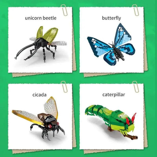  MOC Insect Story Series Building Blocks Butterfly Cicada Toy -  ToylandEU™