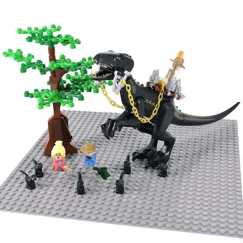 Jurassic Dinosaur Building Blocks Set With Rainforest Accessories - ToylandEU