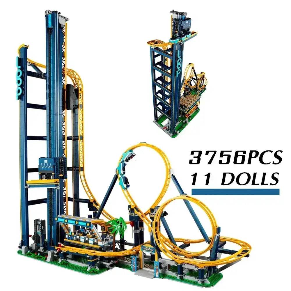 LED Motorized LoopCoaster Building Blocks Model Kit - ToylandEU