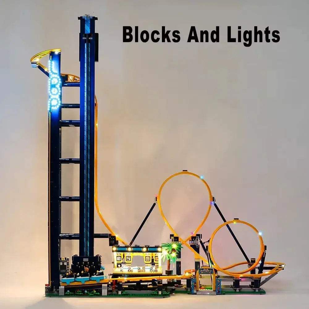 LED Motorized LoopCoaster Building Blocks Model Kit - ToylandEU