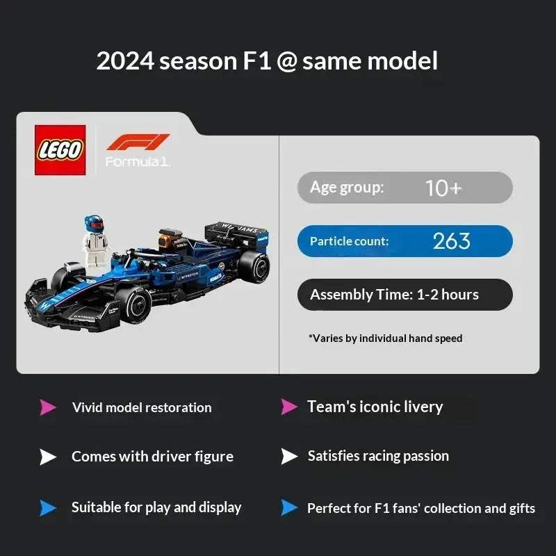 LEGO Christmas Building Blocks Williams Racing F1 Gift Set - ToylandEU
