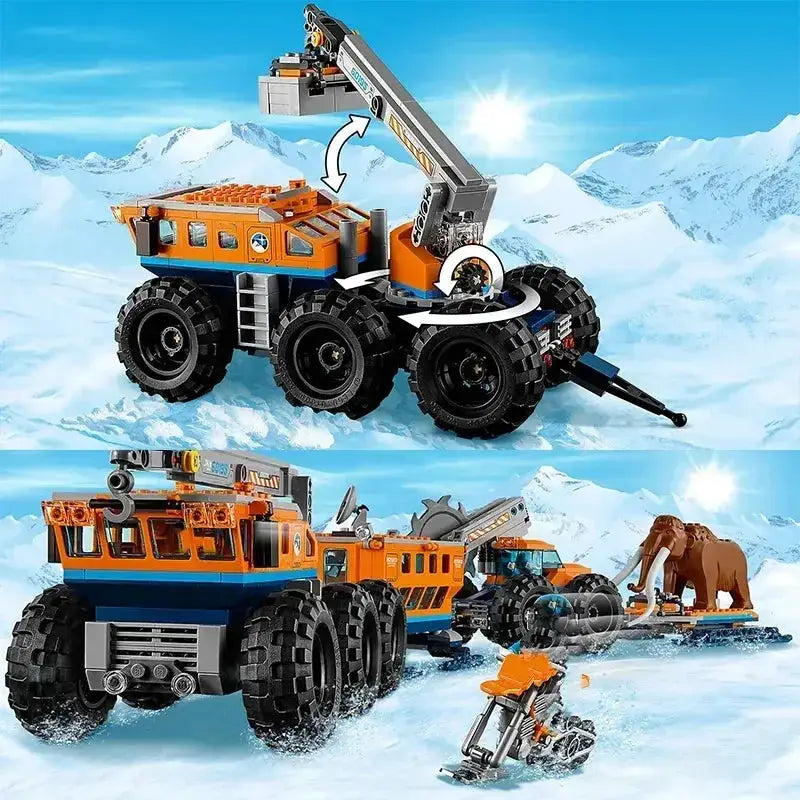 MOC LEGO Compatible City Series Arctic Exploration Crane Car - ToylandEU