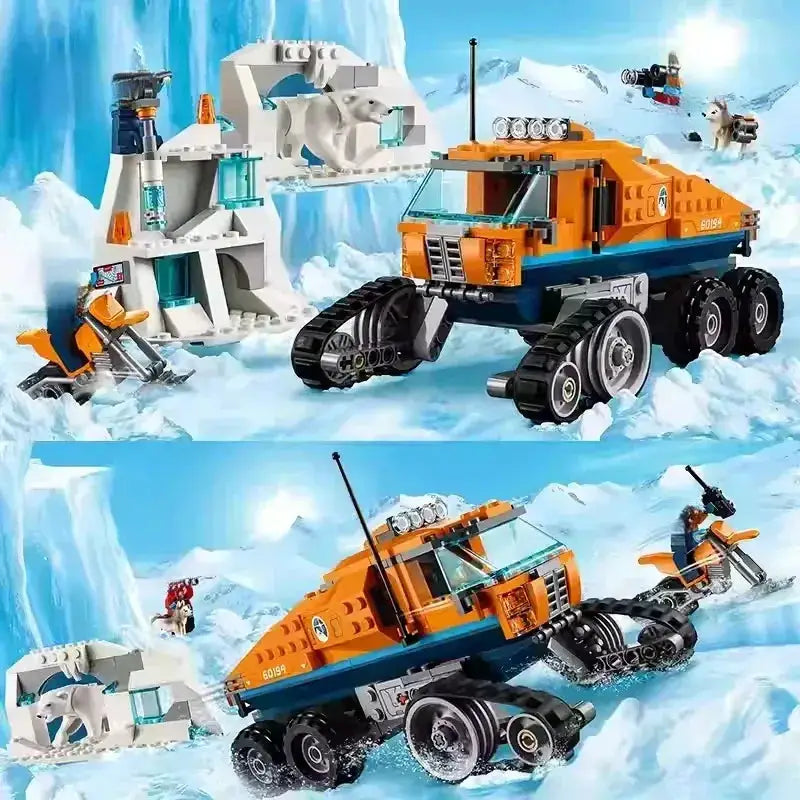 MOC LEGO Compatible City Series Arctic Exploration Crane Car - ToylandEU