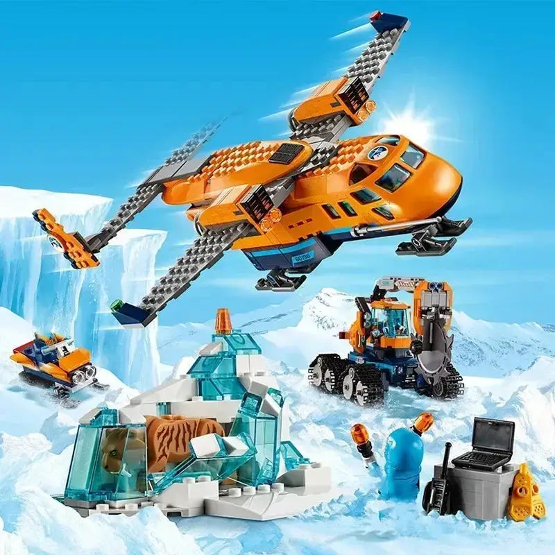 MOC LEGO Compatible City Series Arctic Exploration Crane Car - ToylandEU