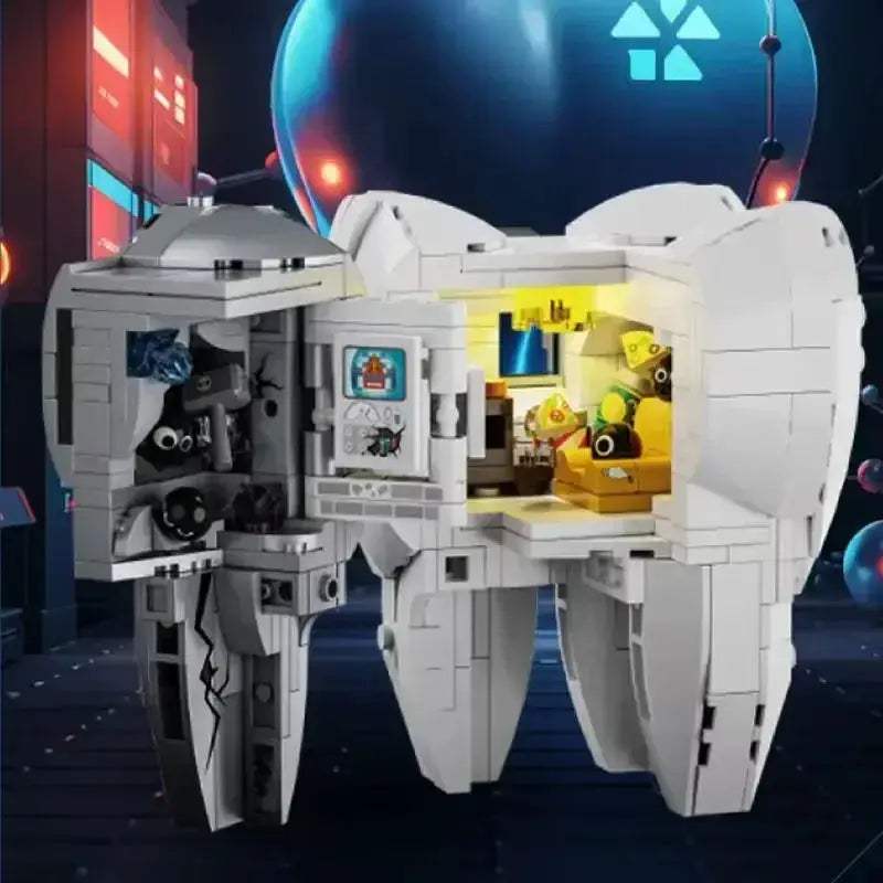 Lego Compatible Building Blocks Tooth Model Educational Toy With Light - ToylandEU