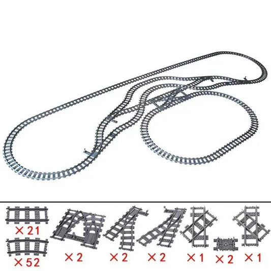  Lego Compatible Building Blocks Train Track Set Durable -  ToylandEU™