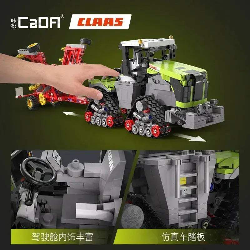 Lego Compatible Claas Tractor Building Blocks Set 1336pcs - ToylandEU