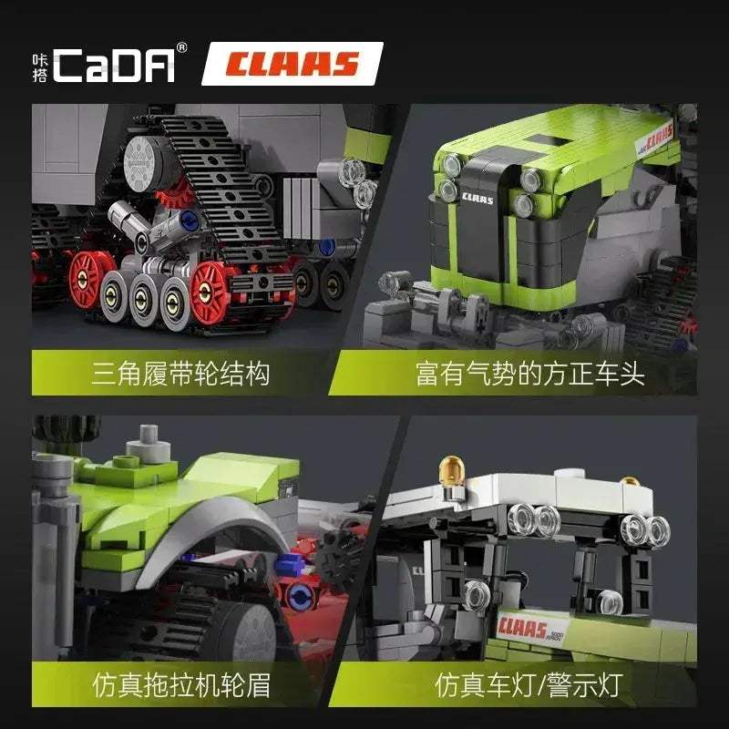 Lego Compatible Claas Tractor Building Blocks Set 1336pcs - ToylandEU