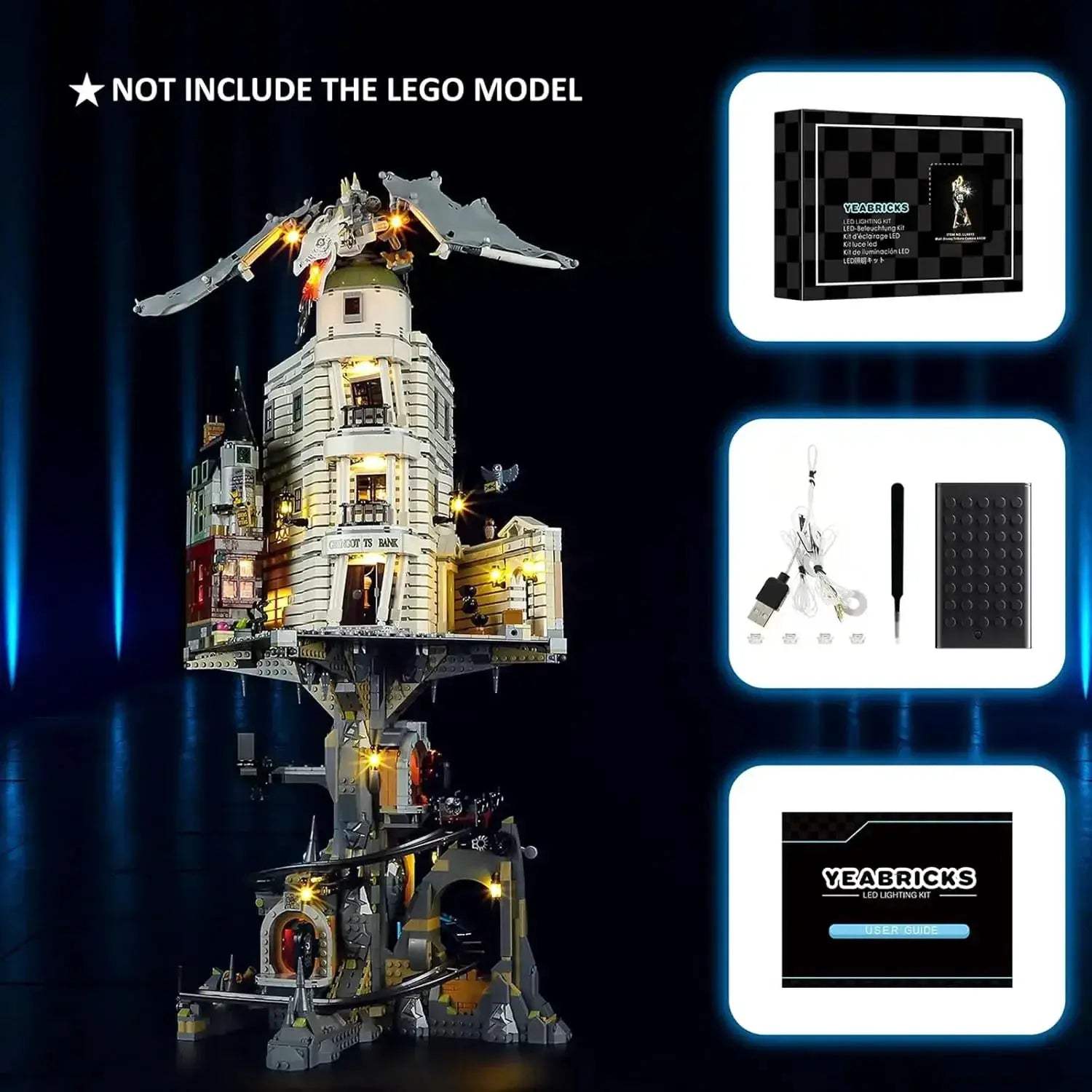 MOC Lego Compatible LED Light For Gringotts Wizarding Bank - ToylandEU