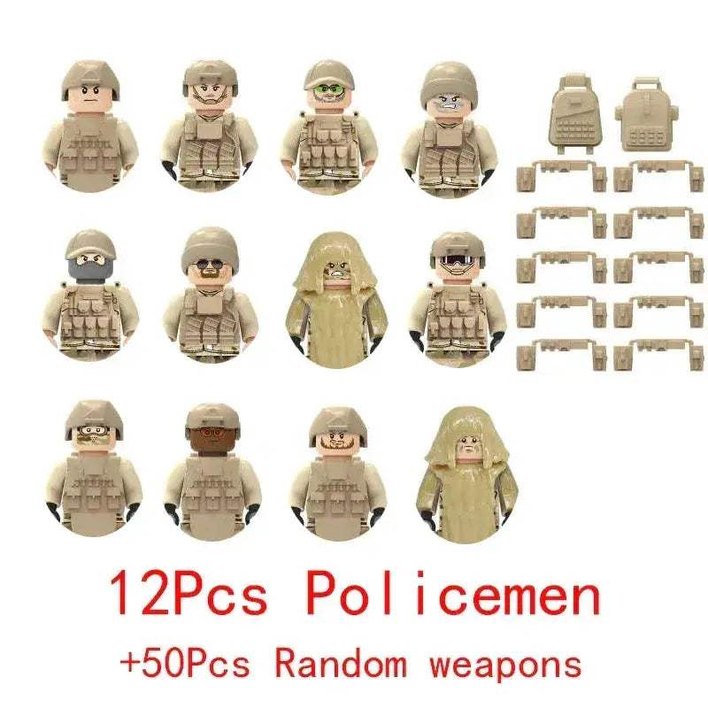 Lego Compatible Military Building Blocks Set With Figures - ToylandEU