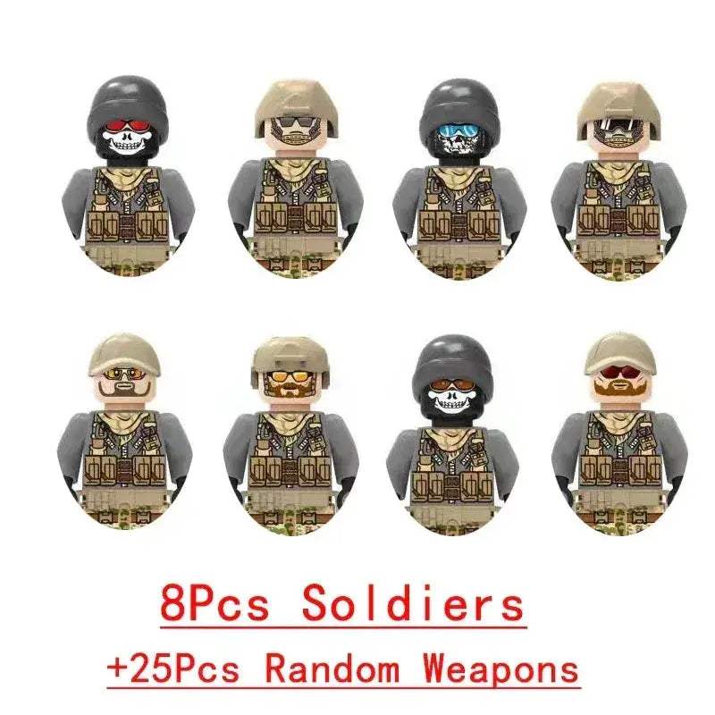 Lego Compatible Military Building Blocks Set With Weapons - ToylandEU