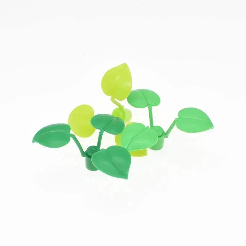 MOC Lego Compatible Plant Stem 6255 With Three Large Leaves - ToylandEU