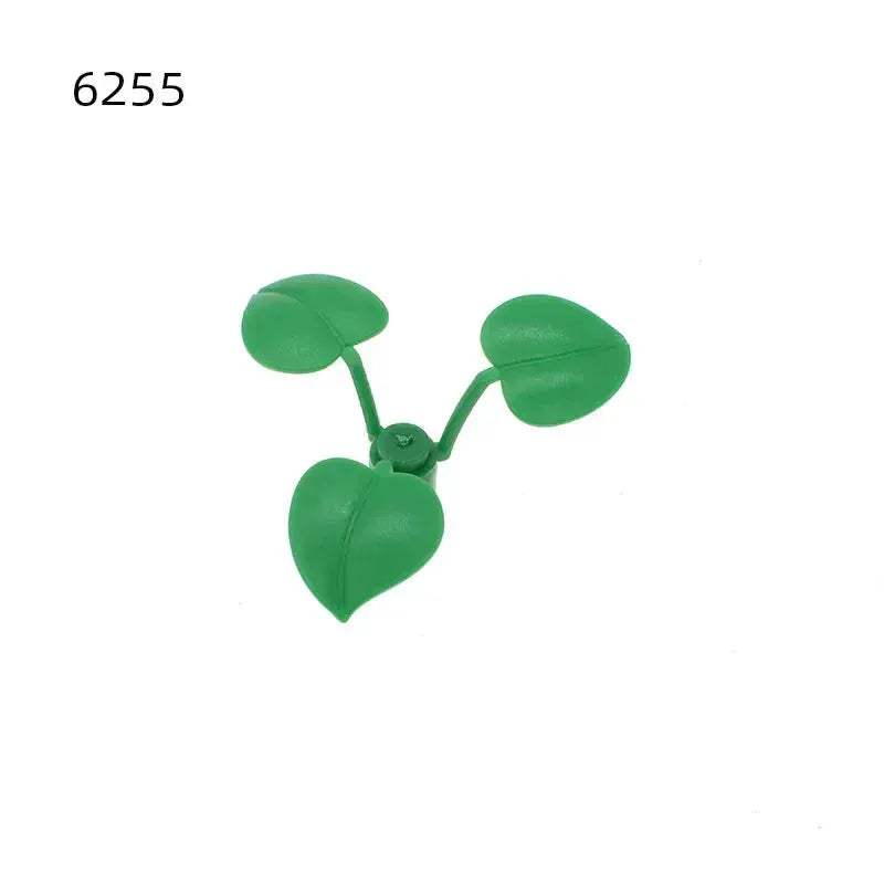 MOC Lego Compatible Plant Stem 6255 With Three Large Leaves - ToylandEU