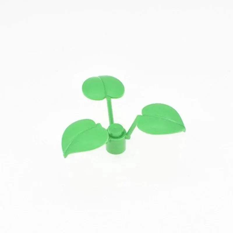 MOC Lego Compatible Plant Stem 6255 With Three Large Leaves - ToylandEU