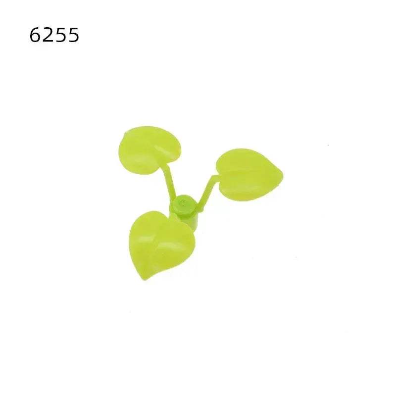 MOC Lego Compatible Plant Stem 6255 With Three Large Leaves - ToylandEU