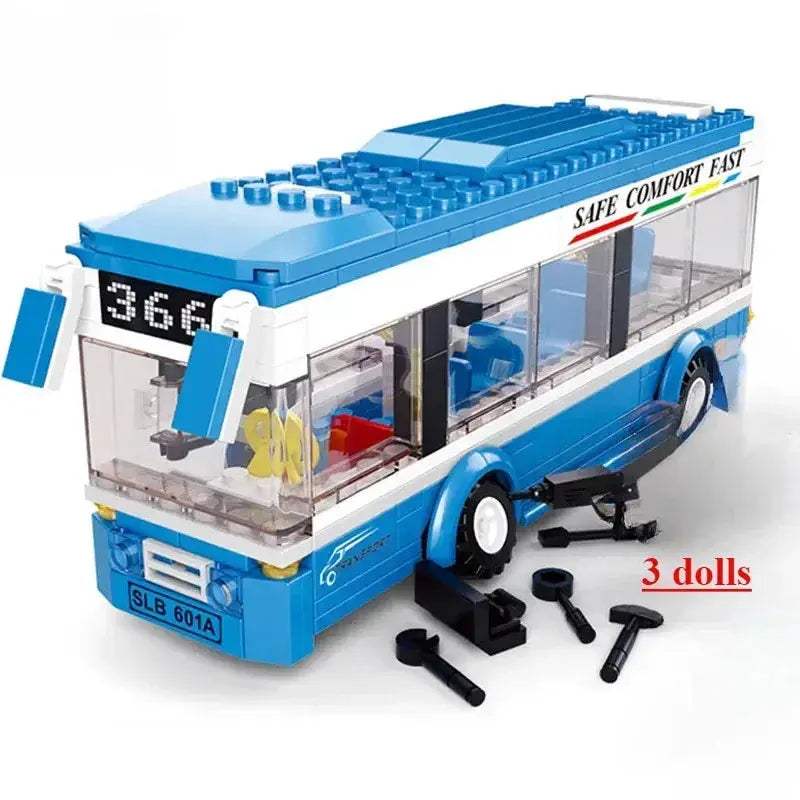 MOC Lego Compatible Police Patrol Car Helicopter Educational Building Set - ToylandEU