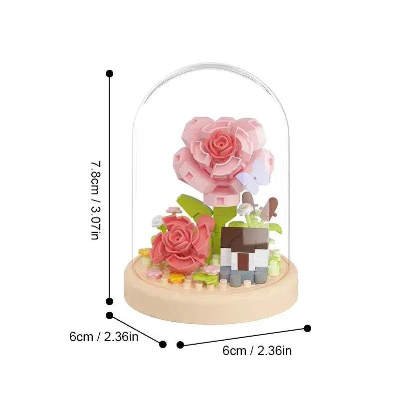 MOC Lego Compatible Potted Eternal Flower Building Block - ToylandEU