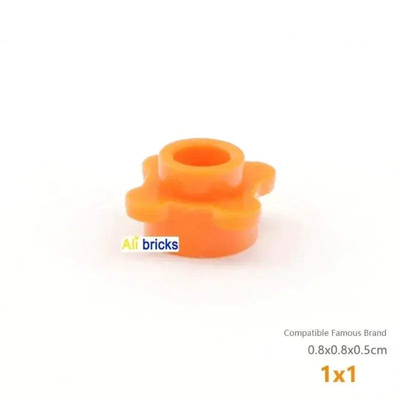 MOC Lego Compatible Round 1x1 Flower Edge Plates Multi Color Blocks - ToylandEU