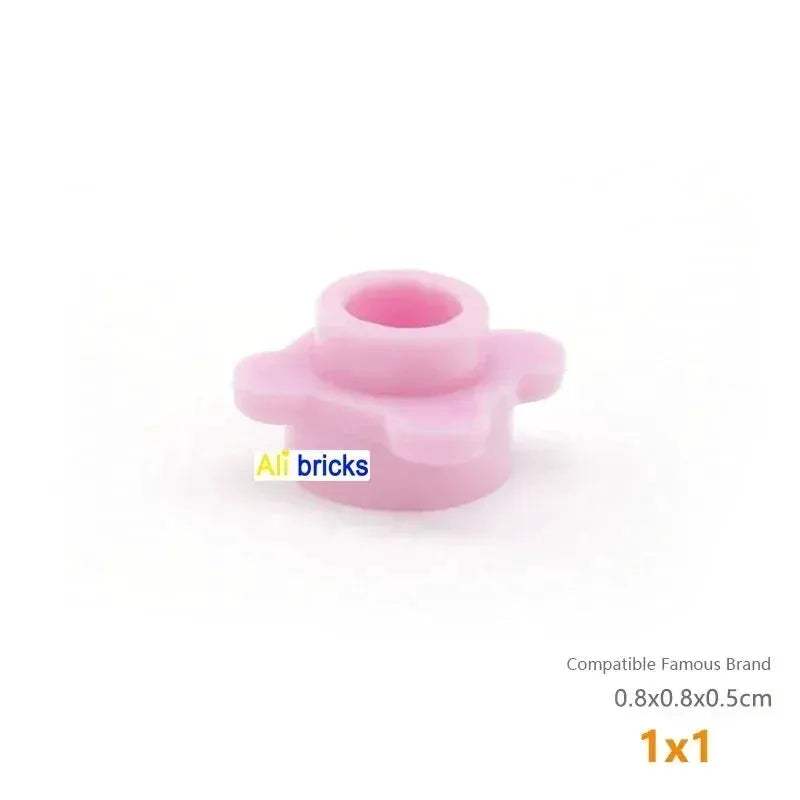 MOC Lego Compatible Round 1x1 Flower Edge Plates Multi Color Blocks - ToylandEU