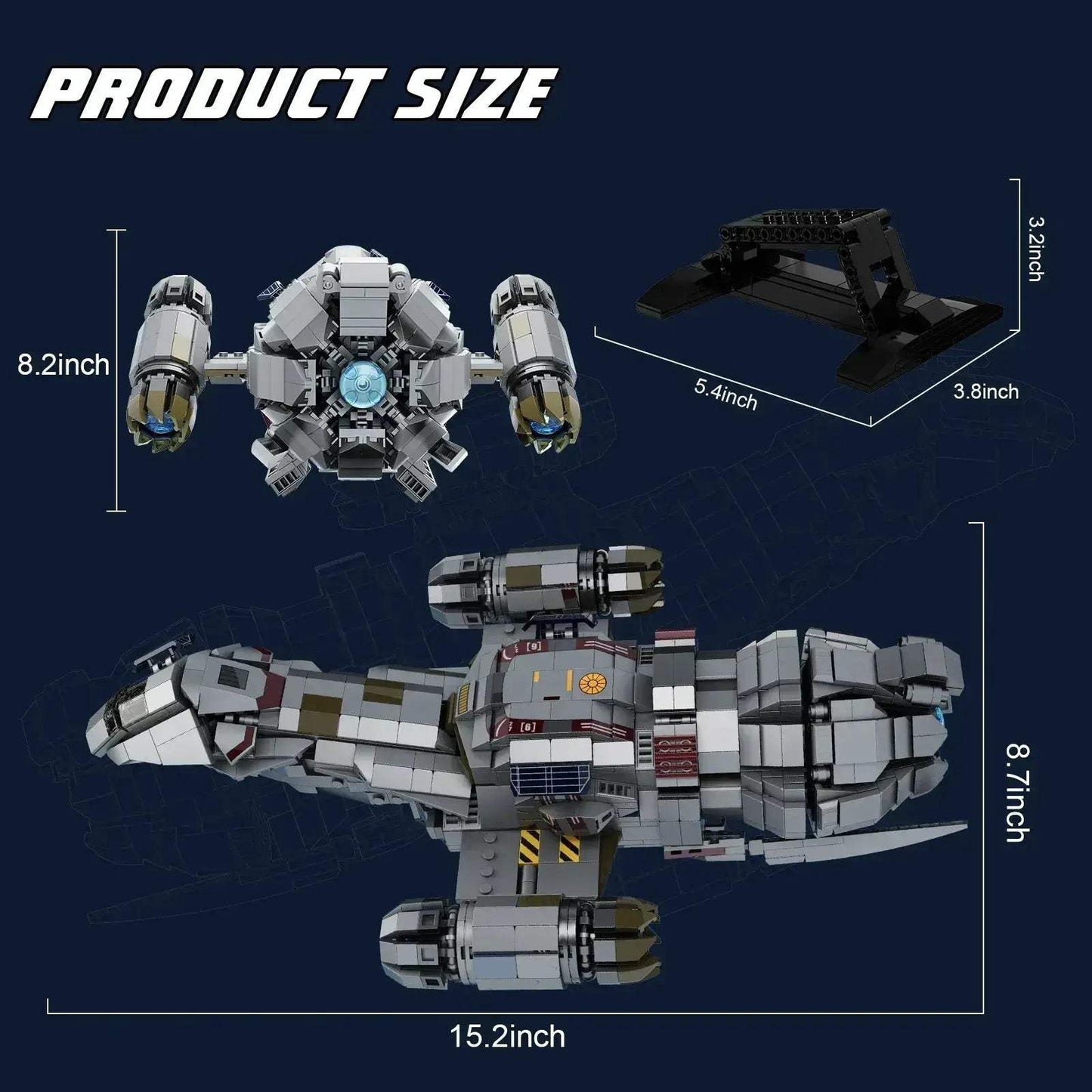 Lego Compatible Spaceship Building Blocks Creative Bricks Gift - ToylandEU