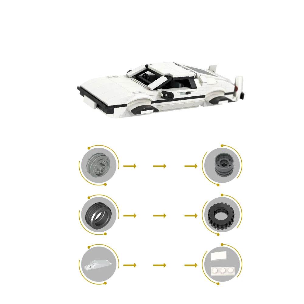 MOC Lotus Esprit S1 Wet Nellie Submarine Building Blocks Model Set Building Bricks - ToylandEU