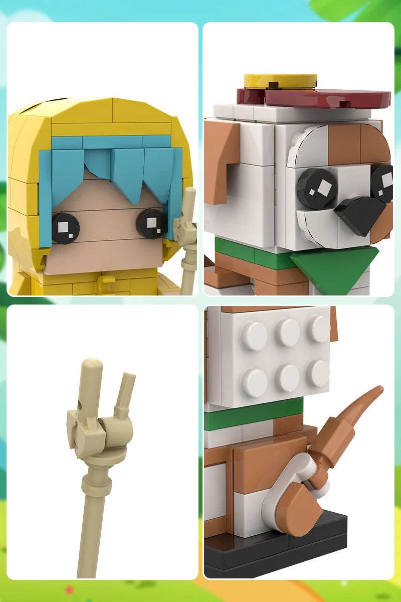 MOC Luce BrickheadZ Model Building Blocks Anime Girl Figure Building Bricks MOC - ToylandEU
