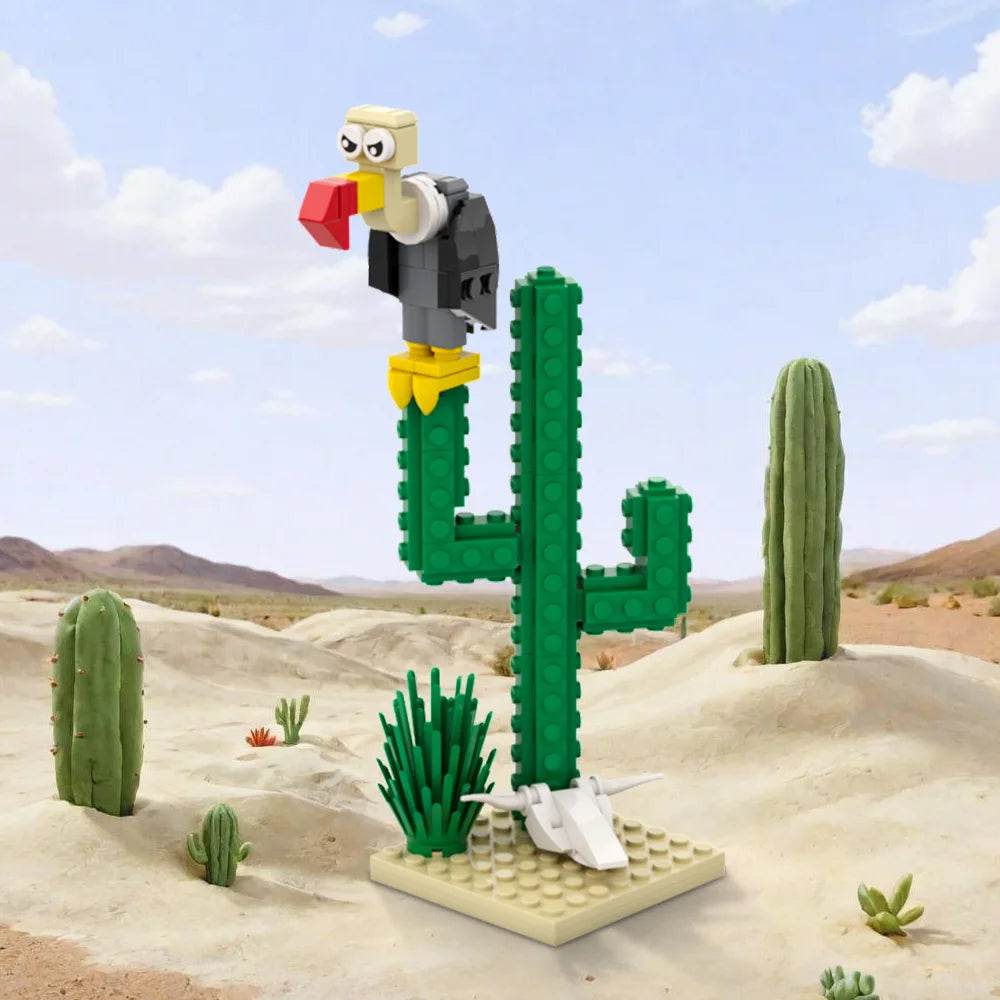 MOC Lucky Luke Comic Cactus Building Blocks DIY STEM Toys Building Bricks MOC - ToylandEU
