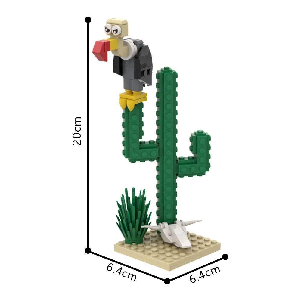 MOC Lucky Luke Comic Cactus Building Blocks DIY STEM Toys Building Bricks MOC - ToylandEU