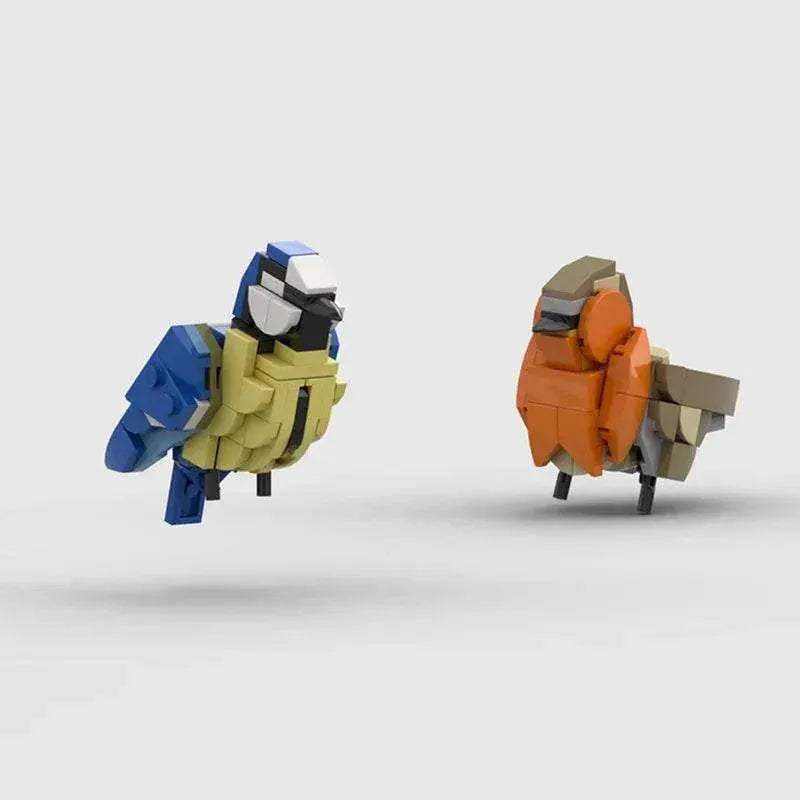 MOC-132640 Birds Blue Tit Redbreast Building Blocks Gift Building Bricks MOC - ToylandEU