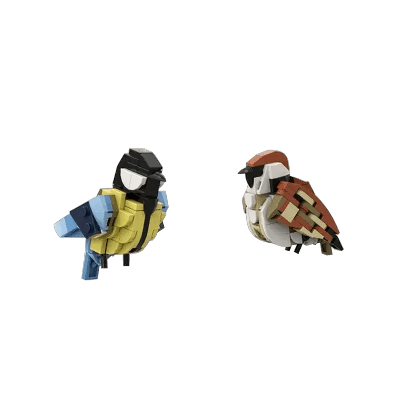 MOC-132640 Birds Blue Tit Redbreast Building Blocks Gift Building Bricks MOC - ToylandEU