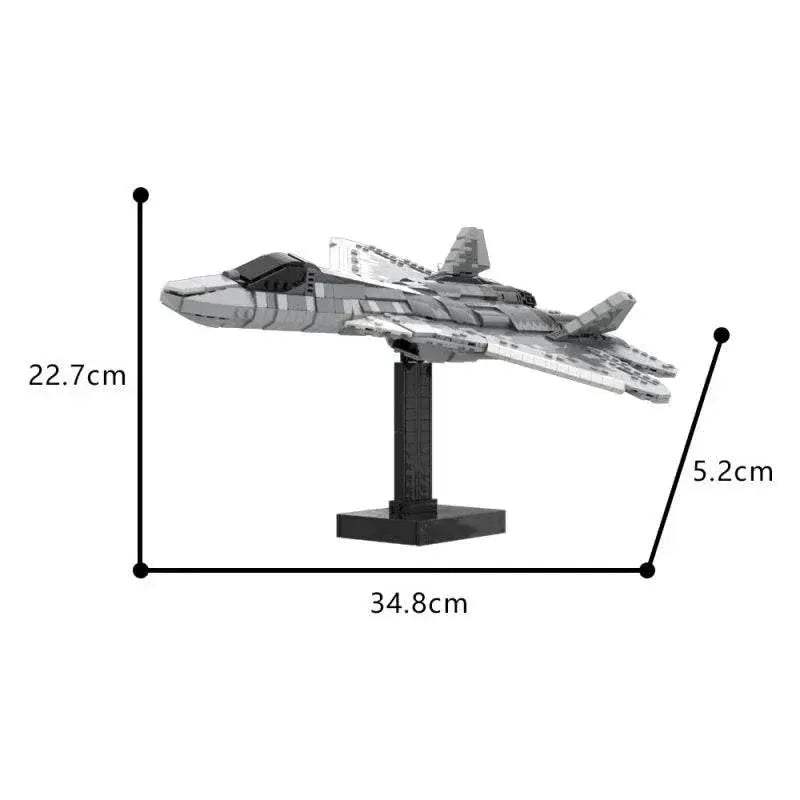 MOC-186106 Su - 57 Felon Fighter Model Building Blocks Building Bricks MOC - ToylandEU