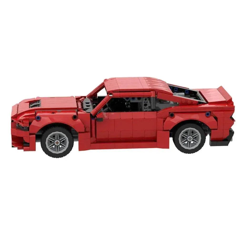  MOC MOC 2025 Ford Mustang GT Model Building Blocks Red Luxury Sports Car Assembly Brick Building Bricks MOC Adult Gift -  ToylandEU™
