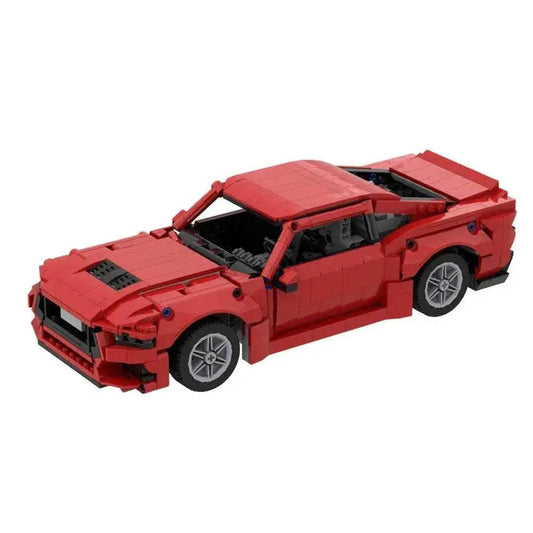 MOC 2025 Ford Mustang GT Model Building Blocks Red Luxury Sports Car Assembly Brick Building Bricks MOC Adult Gift - ToylandEU