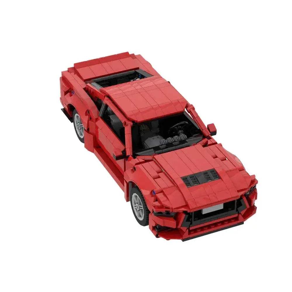 MOC 2025 Ford Mustang GT Model Building Blocks Red Luxury Sports Car Assembly Brick Building Bricks MOC Adult Gift - ToylandEU