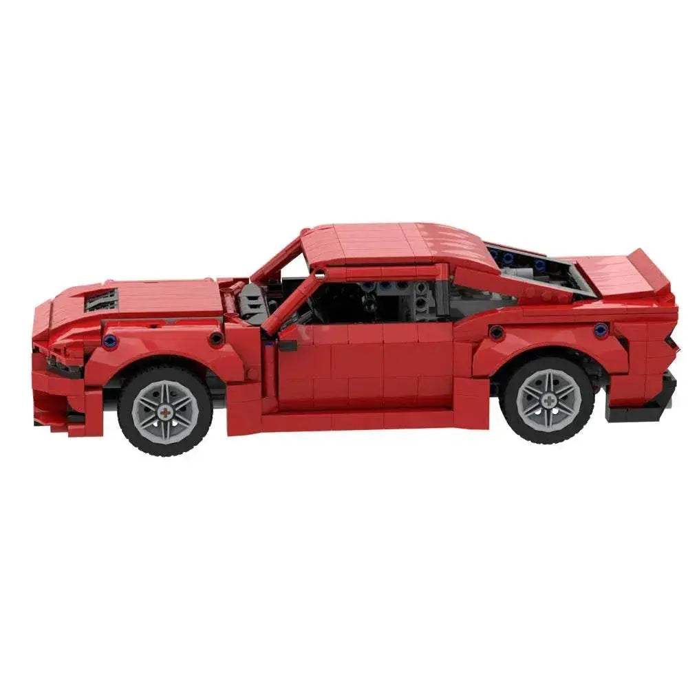 MOC 2025 Ford Mustang GT Model Building Blocks Red Luxury Sports Car Assembly Brick Building Bricks MOC Adult Gift - ToylandEU