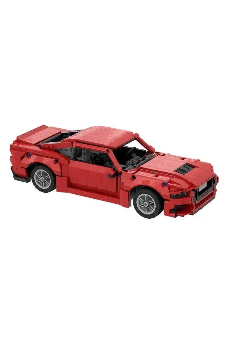 MOC 2025 Ford Mustang GT Model Building Blocks Red Luxury Sports Car Assembly Brick Building Bricks MOC Adult Gift - ToylandEU