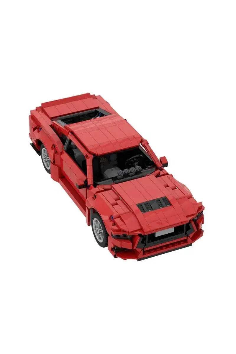 MOC 2025 Ford Mustang GT Model Building Blocks Red Luxury Sports Car Assembly Brick Building Bricks MOC Adult Gift - ToylandEU