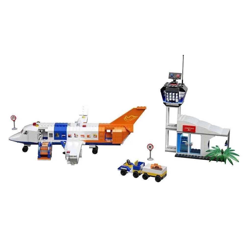  MOC MOC 3in1 Aircraft Model Building Blocks City Series Air Cargo Aircraft Control Tower Building Bricks MOC -  ToylandEU™