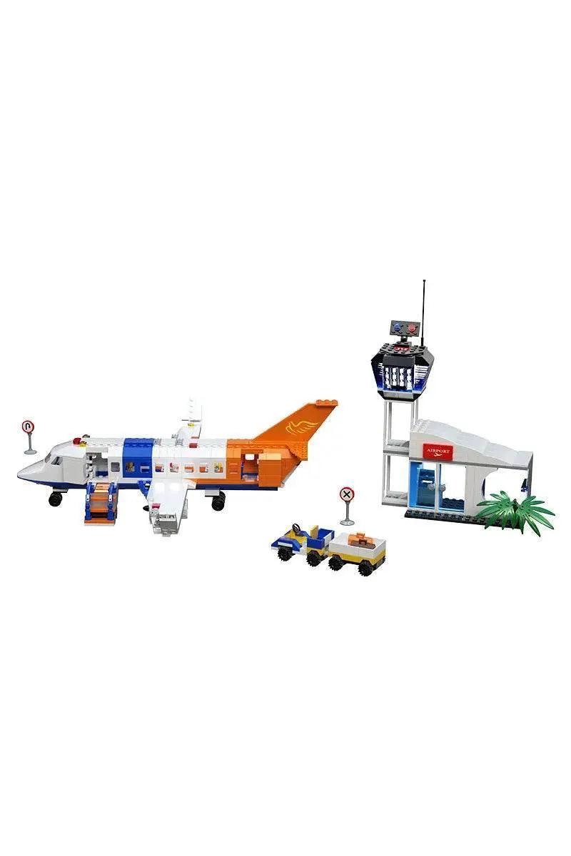  MOC MOC 3in1 Aircraft Model Building Blocks City Series Air Cargo Aircraft Control Tower Building Bricks MOC -  ToylandEU™