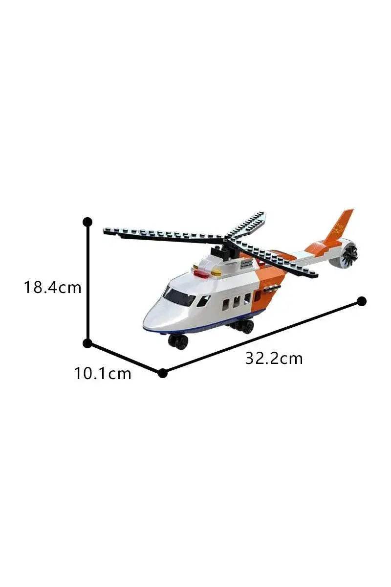 MOC 3in1 Aircraft Model Building Blocks City Series Air Cargo Aircraft Control Tower Building Bricks MOC - ToylandEU