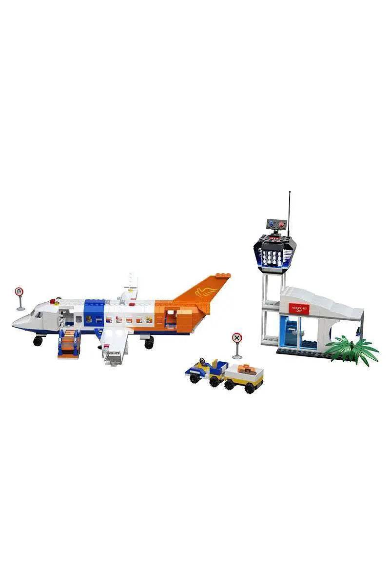 MOC 3in1 Aircraft Model Building Blocks City Series Air Cargo Aircraft Control Tower Building Bricks MOC - ToylandEU