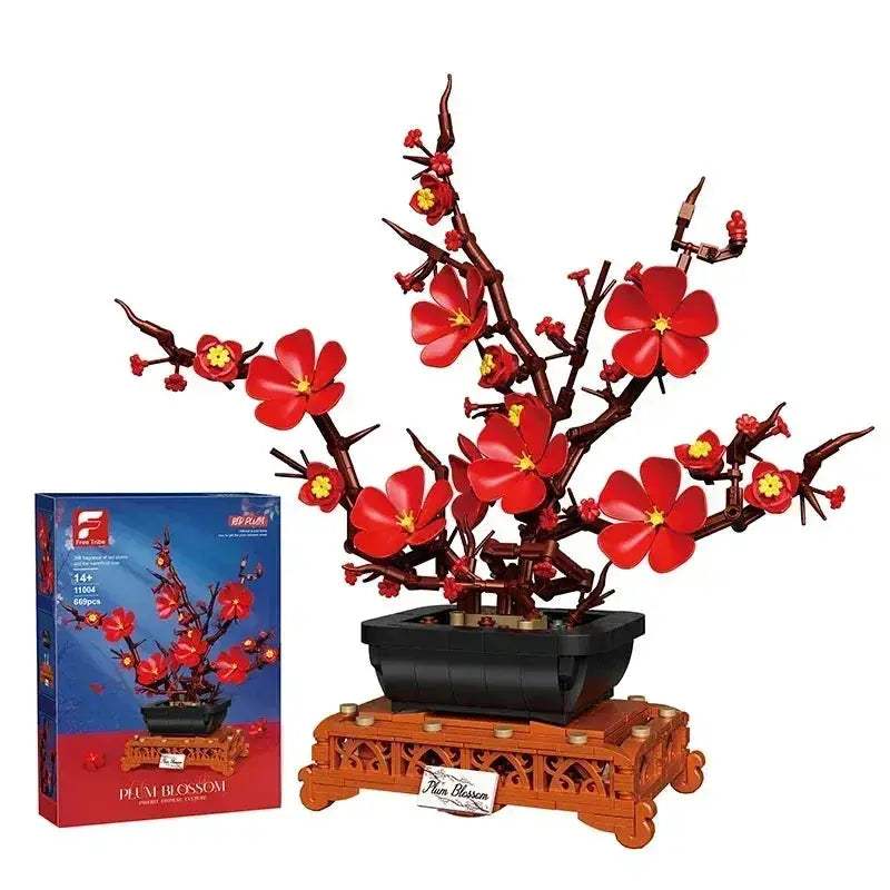MOC MOC 669 Pieces Plum Blossom Bonsai Lego Compatible Building Blocks Set - ToylandEU