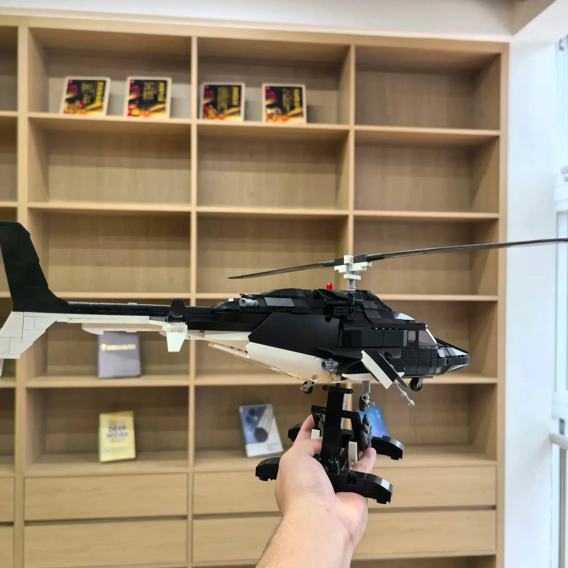 MOC MOC Airwolf Bell 222 Helicopter Lego Compatible Building Blocks DIY Assembly - ToylandEU