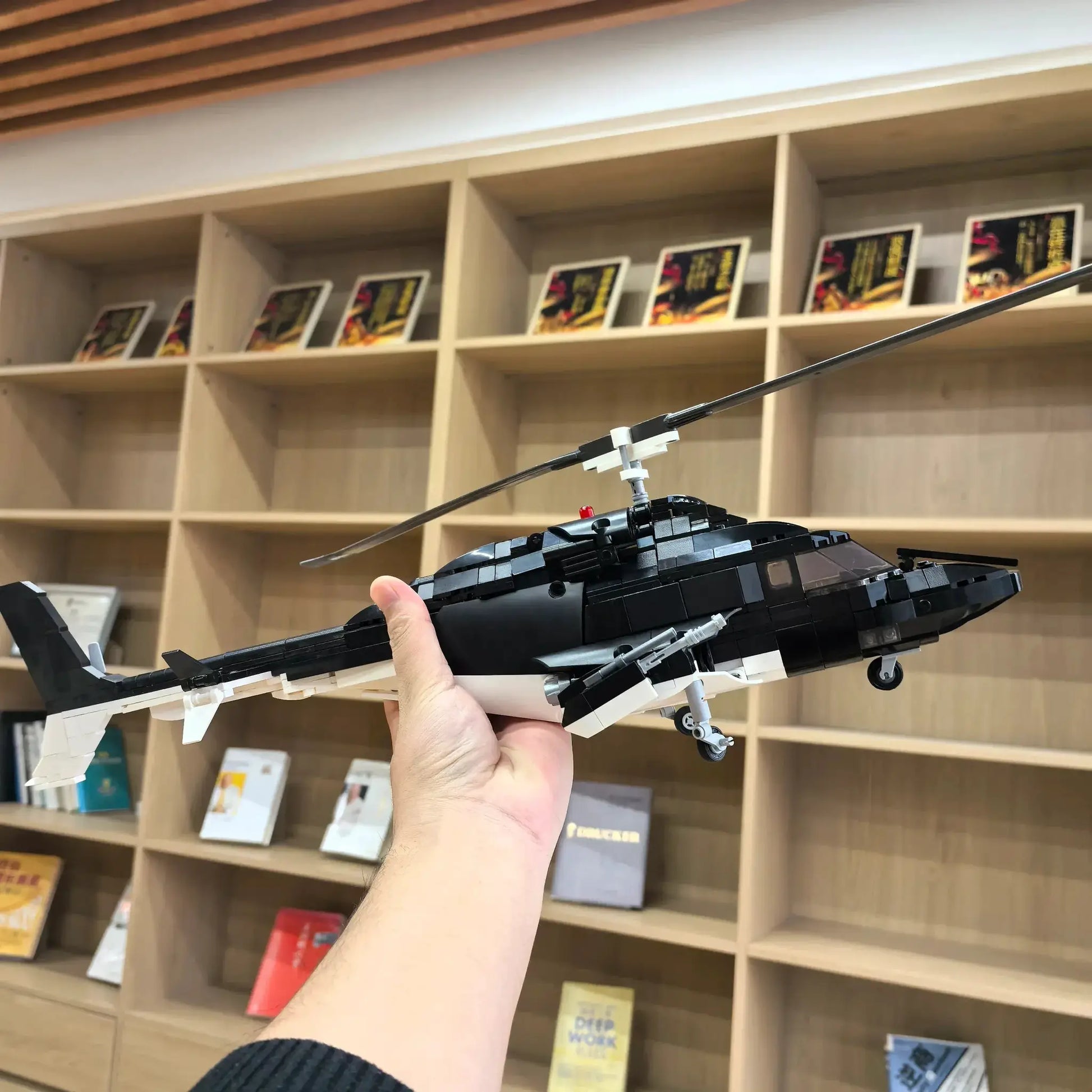 MOC MOC Airwolf Bell 222 Helicopter Lego Compatible Building Blocks DIY Assembly - ToylandEU