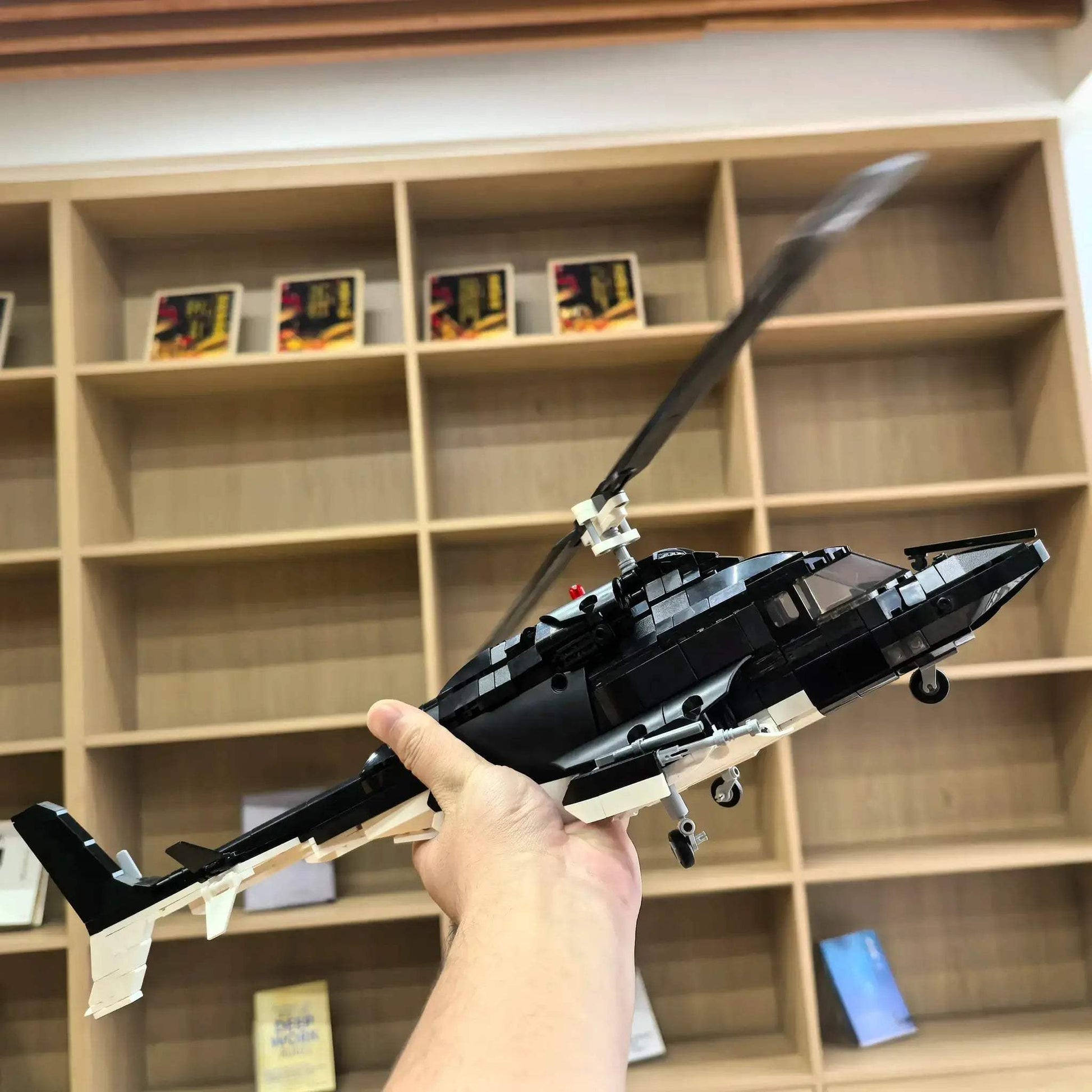 MOC MOC Airwolf Bell 222 Helicopter Lego Compatible Building Blocks DIY Assembly - ToylandEU